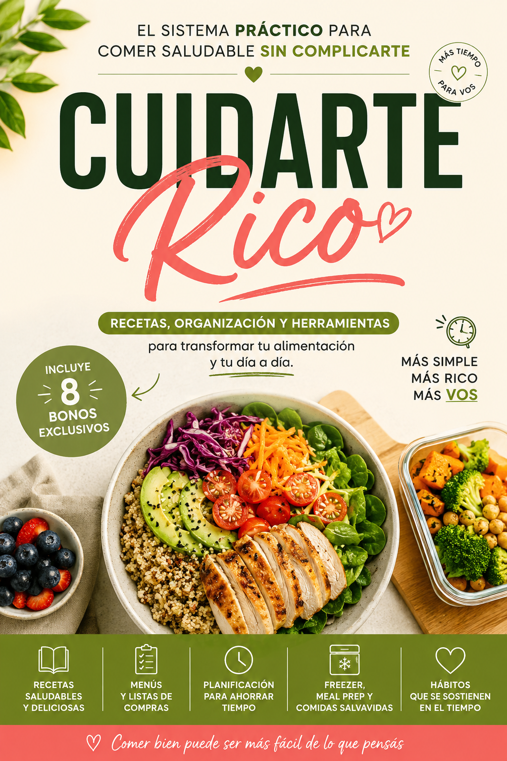 Cuidarte Rico: Recetas, Organización y Herramientas